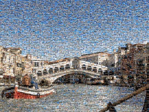 Rialto Bridge photo mosaic