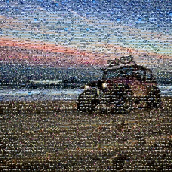 Off-roading photo mosaic
