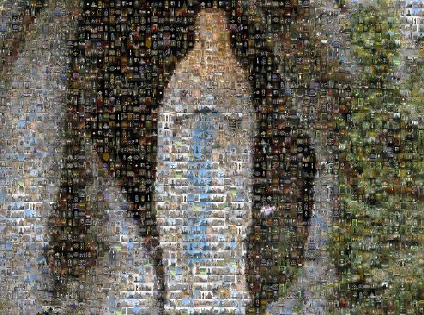 Sanctuary of Our Lady of Lourdes photo mosaic
