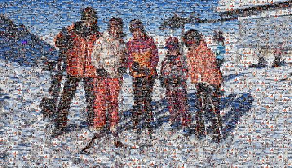 Ski photo mosaic