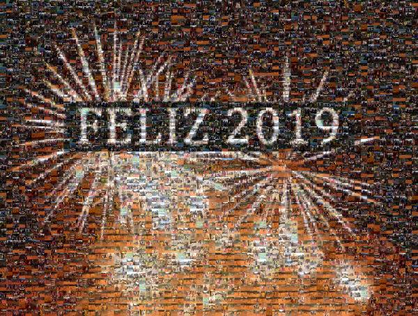 New year photo mosaic