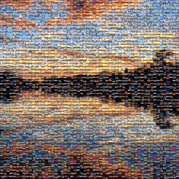 Huntington Reservoir photo mosaic