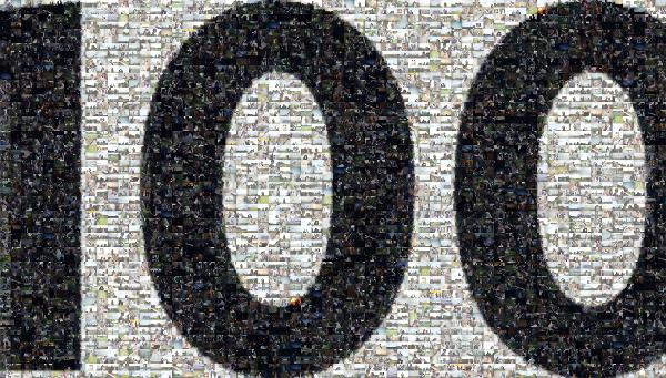 100 photo mosaic