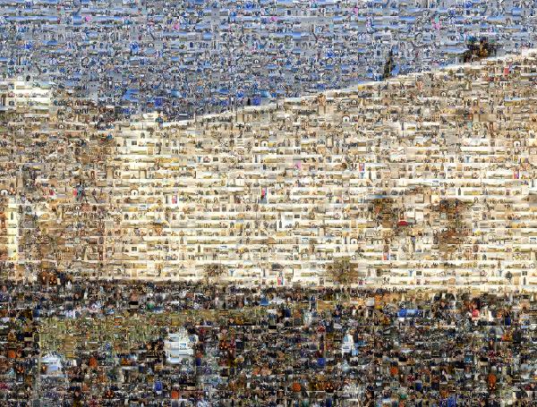 Crowd photo mosaic