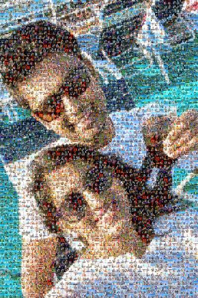 Couple by the Pool photo mosaic