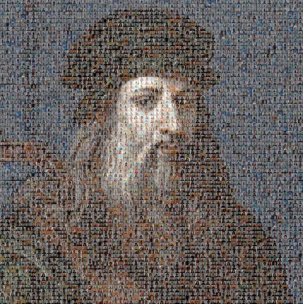 Leonardo da Vinci photo mosaic