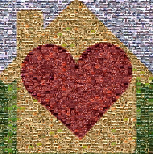 Home Heart photo mosaic