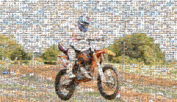 Dirt Bike Racer photo mosaic
