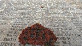 Memorial memorial remembrance flowers names text letters