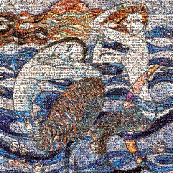 Mermaid Painting photo mosaic