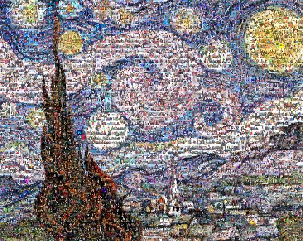 The Starry Night photo mosaic