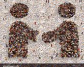 Africa People Crowd Confetti Font Graphic design World