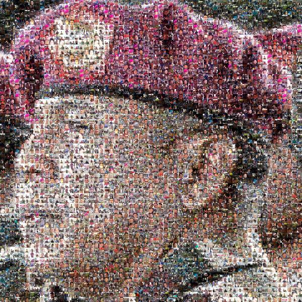Pink M photo mosaic