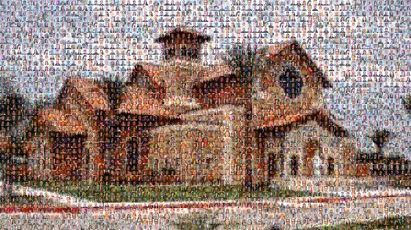 St. Mary of the Miraculous Medal Catholic Church photo mosaic