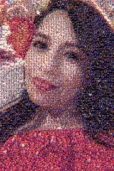 Eyelash photo mosaic