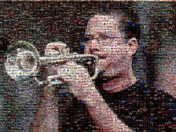 Trumpet photo mosaic