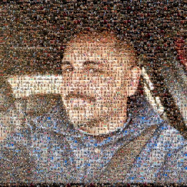 Moustache photo mosaic