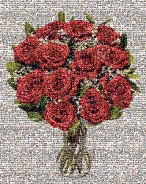 Flower photo mosaic