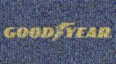 Logo Logo Car Goodyear Tire and Rubber Company Motor Vehicle Tires Font Text Yellow Brand Graphics Banner Electric blue Trademark