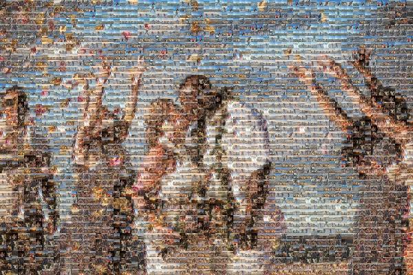Wedding photo mosaic