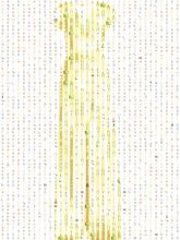 Dress Clothing Day dress Yellow Gown One-piece garment Cocktail dress Cover-up Pattern Sleeve