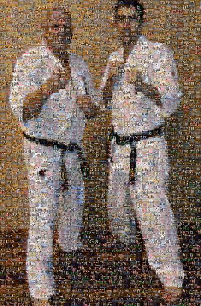 Karate photo mosaic
