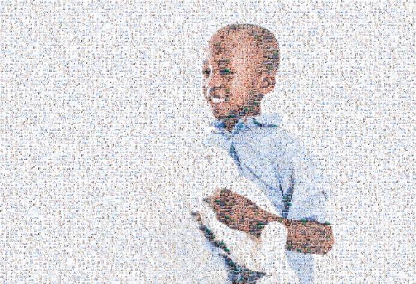 Toddler photo mosaic