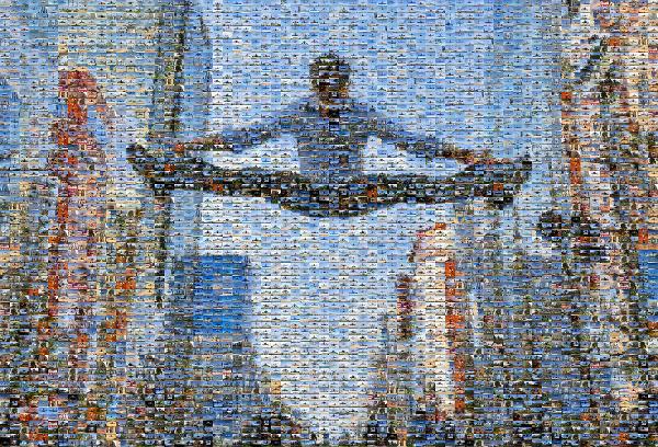 Sports photo mosaic