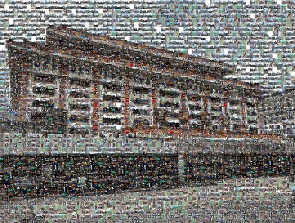 China Luohu Immigration Building photo mosaic