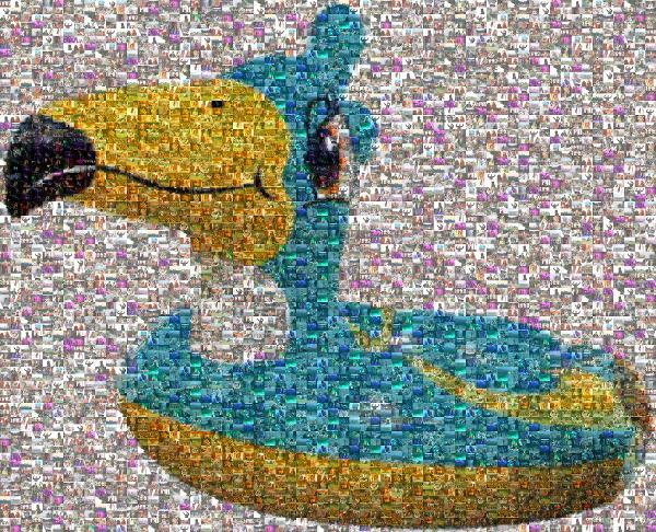 Inflatable photo mosaic