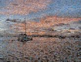 Ocean Sky Sunset Horizon Boat Afterglow Sea Cloud Calm Ocean Vehicle