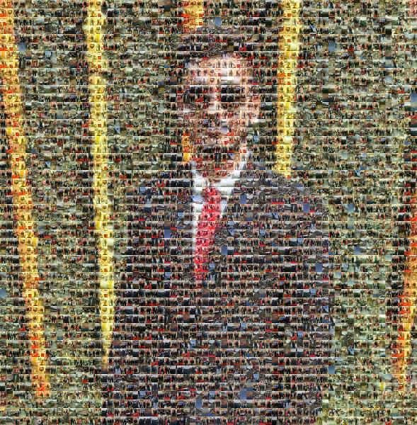 Tuxedo photo mosaic