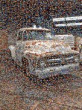 Pickup truck Car Land vehicle Motor vehicle Classic car Rust Hardtop