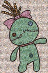 T-shirt Stitch Doll Cartoon Green Nose Clip art Turquoise Line Font Graphics Illustration Animal figure