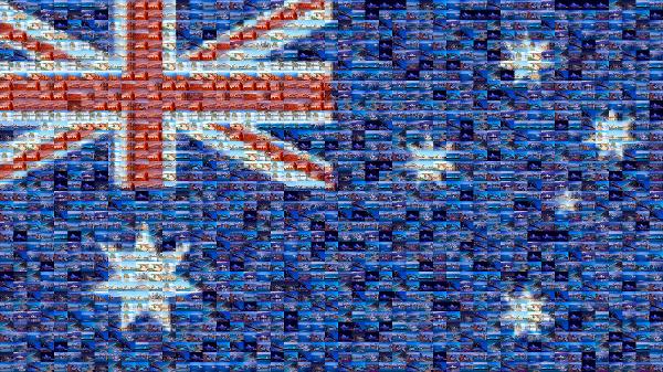 Flag of Australia photo mosaic
