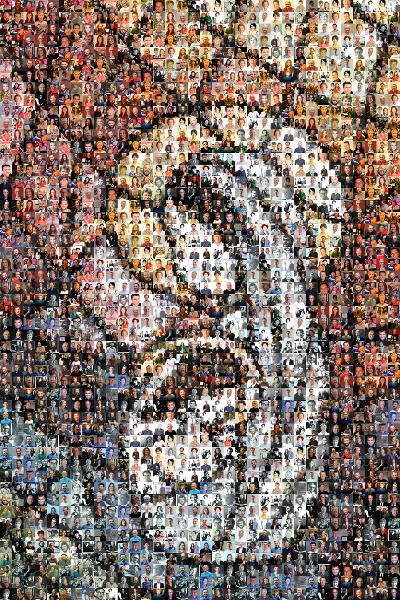 Stained glass photo mosaic