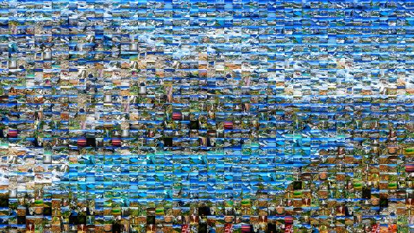 Peyto Lake photo mosaic