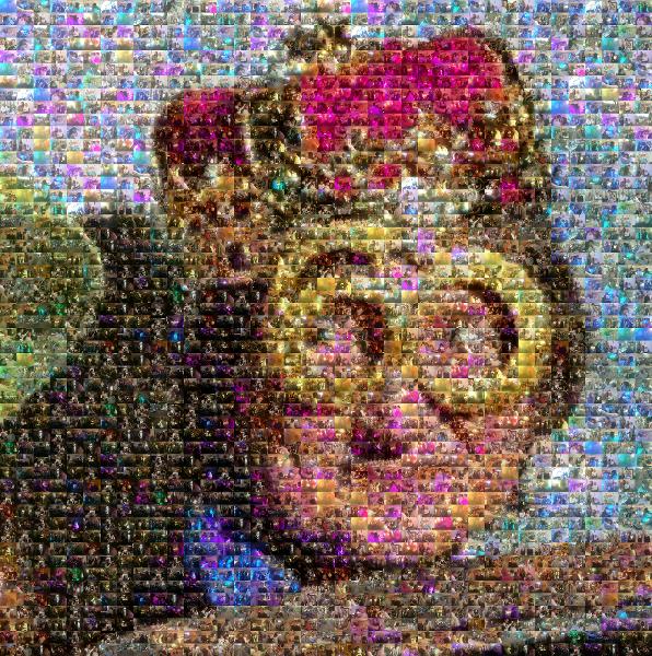 Mask photo mosaic