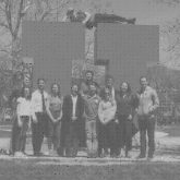 Black M Black M Black and white Social group Standing Team Crew Black-and-white Monochrome Photography Tree Style