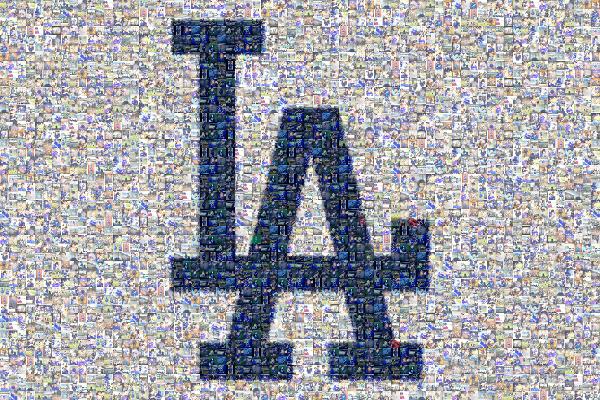 Los Angeles Dodgers photo mosaic
