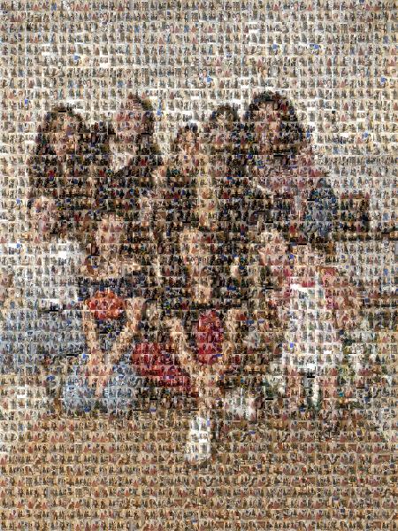 Social group photo mosaic