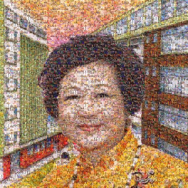 Hair coloring photo mosaic