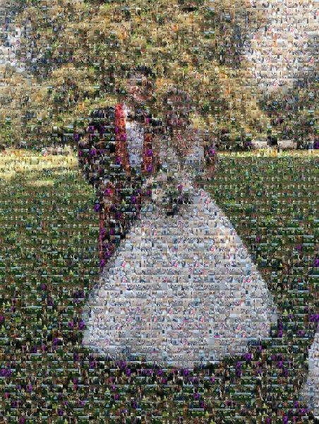 Bride photo mosaic