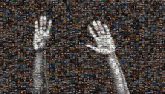 Black people Dario Trapani Put Your Hands Up (Radio Edit) United States Finger Black-and-white Sign language Arm Monochrome photography Gesture