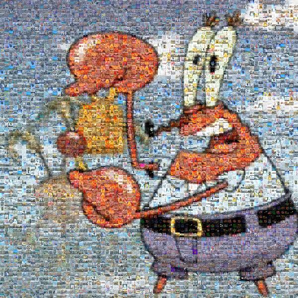 Cartoon photo mosaic