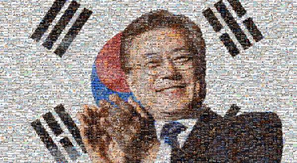Moon Jae-in photo mosaic
