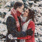 Boyfriend Girlfriend Heartbreaker Bay Series Winter Human Textile Snow Red Freezing Interaction People in nature Love Holiday