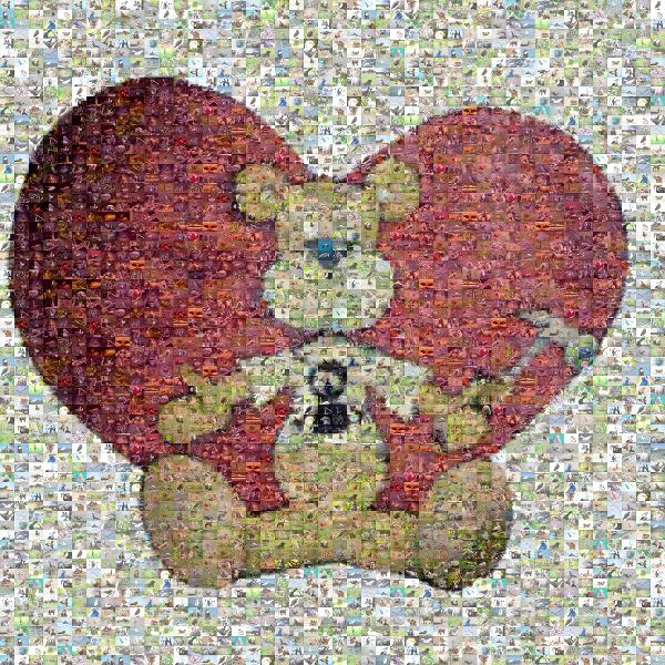 Heart photo mosaic