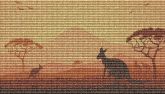 Vector graphics Vector graphics Australia Illustration Image Graphics Design Drawing Vexel Photograph Kangaroo Terrestrial animal Macropods Orange Eastern grey kangaroo Marsupial Sunrise Wildlife Sunset Savanna