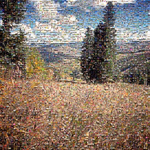 Conifers photo mosaic